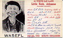 Pre-MAD Alfred Postcard, Ham Radio, WA5EFL, Little Rock, Arkansas