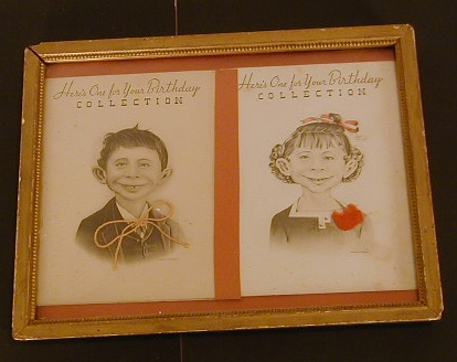 Pre-MAD Birthday Cards, Alfred & Girlfriend