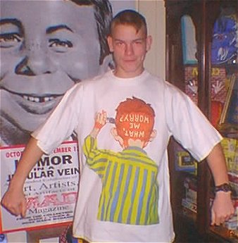 MAD Australian Printed Cotton T-Shirt, Shaved Head
