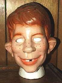 Hard plastic Alfred E. Neuman mask made by Topstone