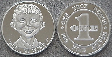 Alfred E. Neuman Silver Round Coin