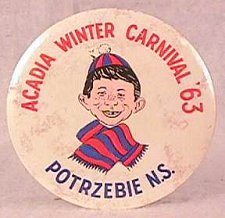 Alfred Acadia University Winter Carnival '63 Promotional Button