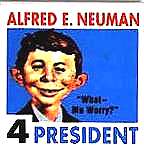 Alfred E. Neuman For President, Square Button