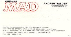 Andrew Valder Business Card