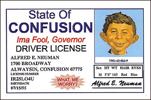 MAD Driver License #1, Front
