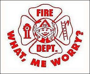 Fire Departmemt What Me Worry Decal With Alfred