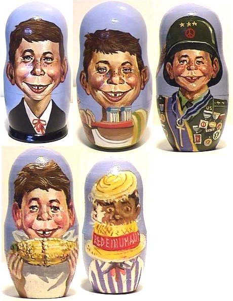 Alfred E. Neuman Nestled Dolls