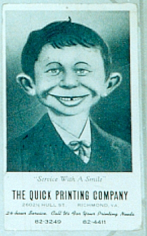 Pre-MAD Alfred Smile Postcard