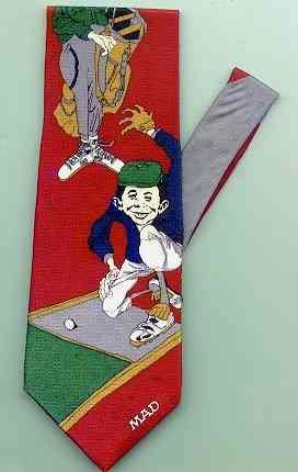 MAD Tie, Alfred Plays Golf, Red