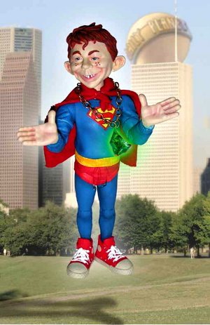 MAD Action Figure, Alfred E, Neuman As Superman, 2001