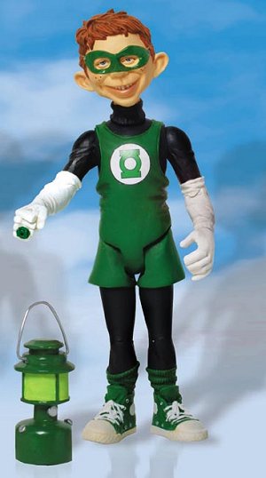 MAD Action Figure, Alfred E, Neuman As Green Arrow, 2001