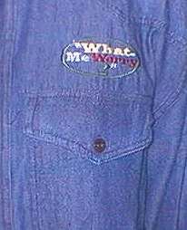 Australian MAD Denim Shirt, Front Pocket Graphics