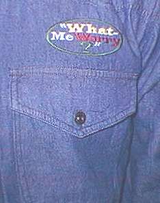 Australian MAD Denim Shirt, Front Pocket Graphics