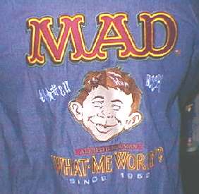 Australian MAD Denim Shirt, Back Graphics