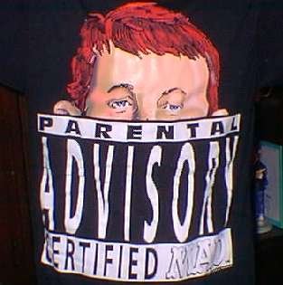 MAD T-Shirt, Parental Advisory Graphics Closeup