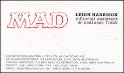 Leigh Harrison Business Card