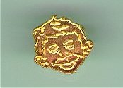 Gold Alfred Cuff Link, Top View