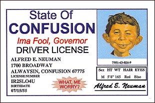 MAD Driver License #1, Front