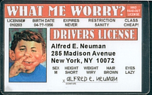 MAD Driver License #2, Front