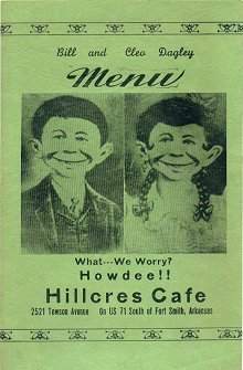 Pre-MAD Alfred Restaurant Menu