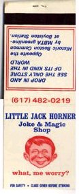 Little Jack Horner Matchbook Cover