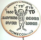 St. Benedict's vs Pittsburgh Homecoming Button With Alfred