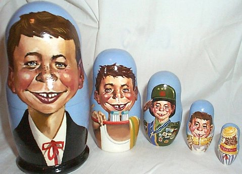 Alfred E. Neuman Nestled Dolls