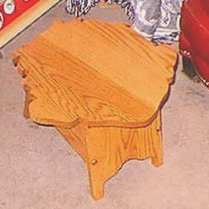 Alfred Silhouette "Head" Solid Oak Foot Stool