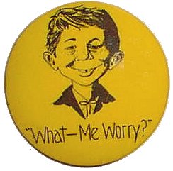 "What, Me Worry?" Pre-MAD Pinback