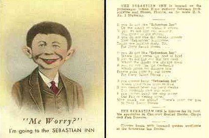 PRE-MAD SEBASTIAN INN POSTCARD