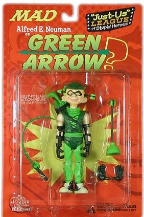 MAD Action Figure, Alfred E, Neuman As Green Arrow, 2001