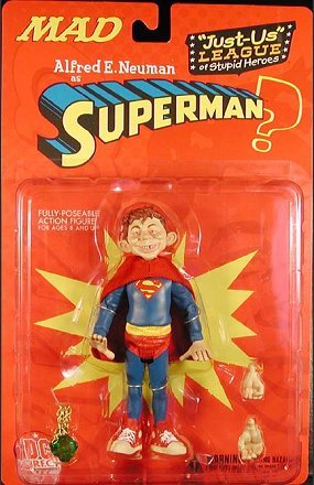 MAD Action Figure, Alfred E, Neuman As Superman, 2001